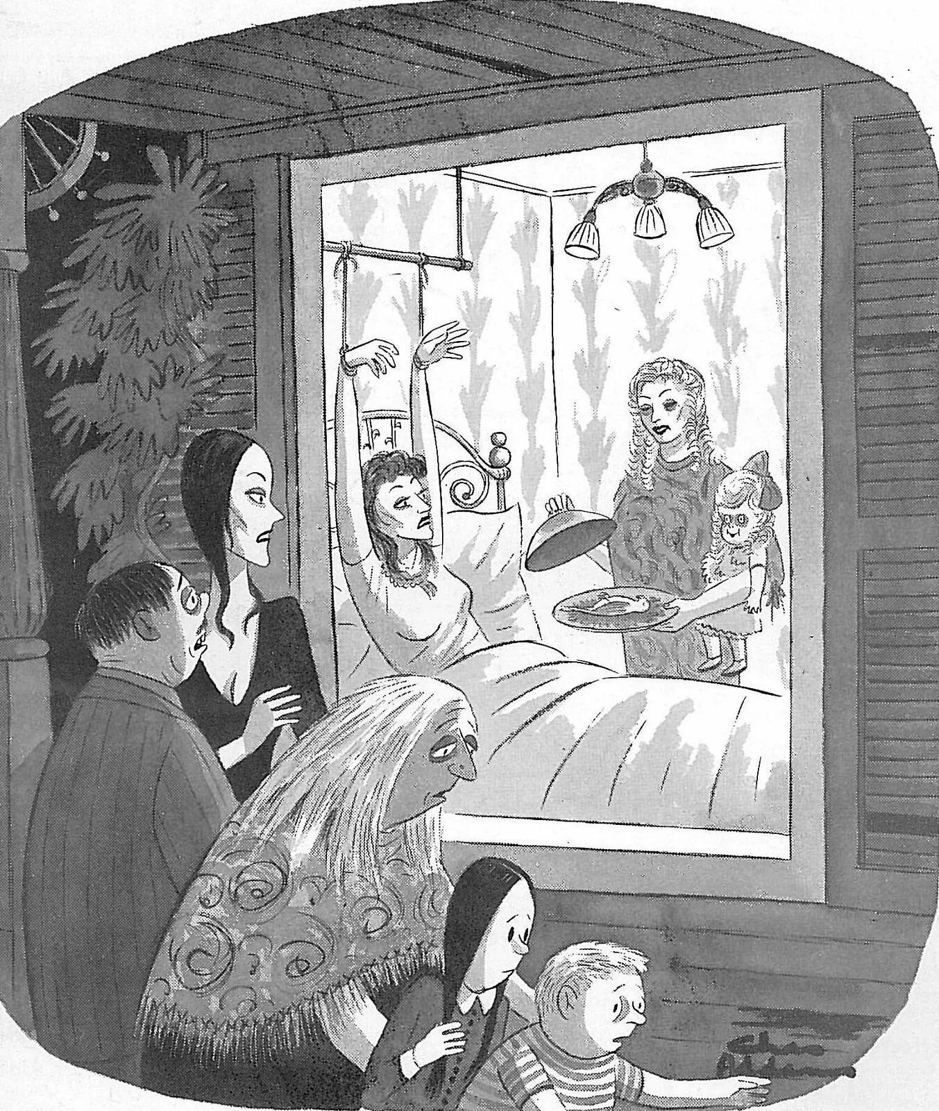 Семейка Аддамс комикс 1938.