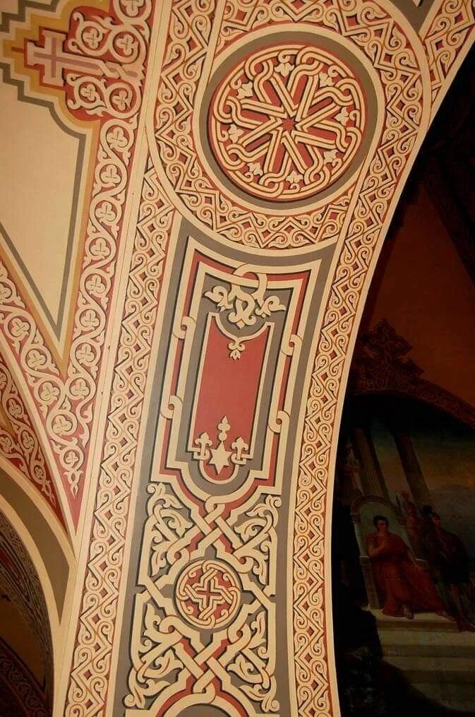 Византийский орнамент арочный. Роспись храма сергия радонежского краснодар. Мастерская анания роспись храма. Роспись храма виноградная лоза. Византийский канон росписи храмов.