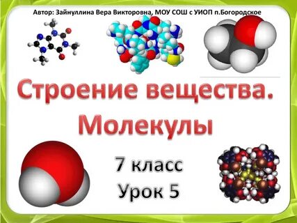 Молекулы и атомы физика 7 класс презентация