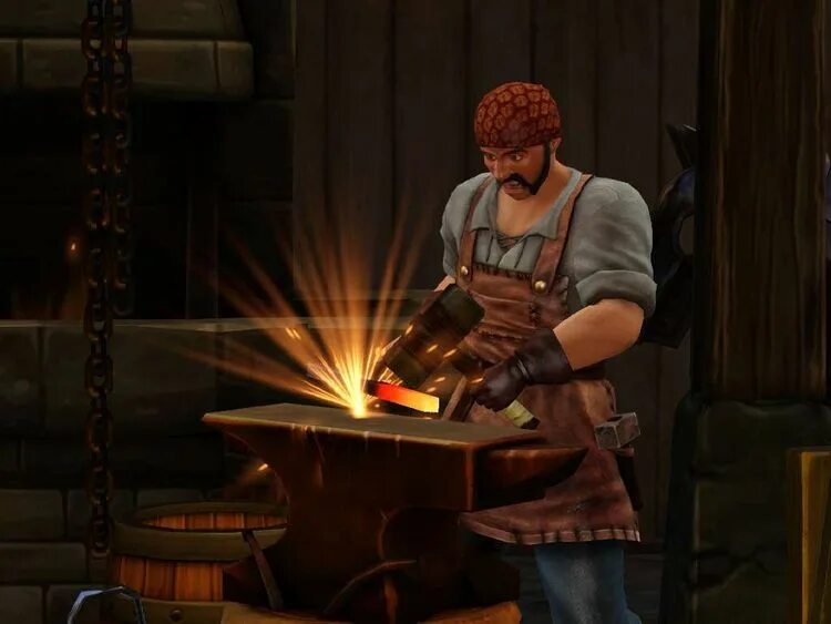Кузнец пв. Sims medieval кузница. средневековый кузнец. ремесленник фэнтези. кузнец фэнтези.