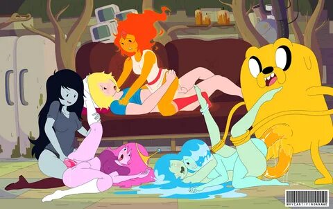 Post 1221458: Adventure_Time Denise Finn_the_Human Flame_Princess Jake_the_Dog M