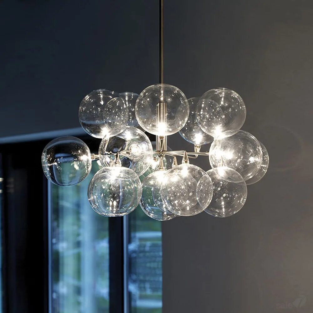 Подвесные шары купить. Люстра Ball Valley Chandelier 16. Светильник потолочный Harco Loor. Люстра шарики стеклянные. Люстра со стеклянными шарами.