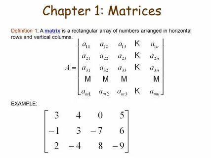 Matrix rows