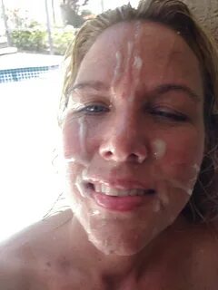 She feels sexy with cum on her face.