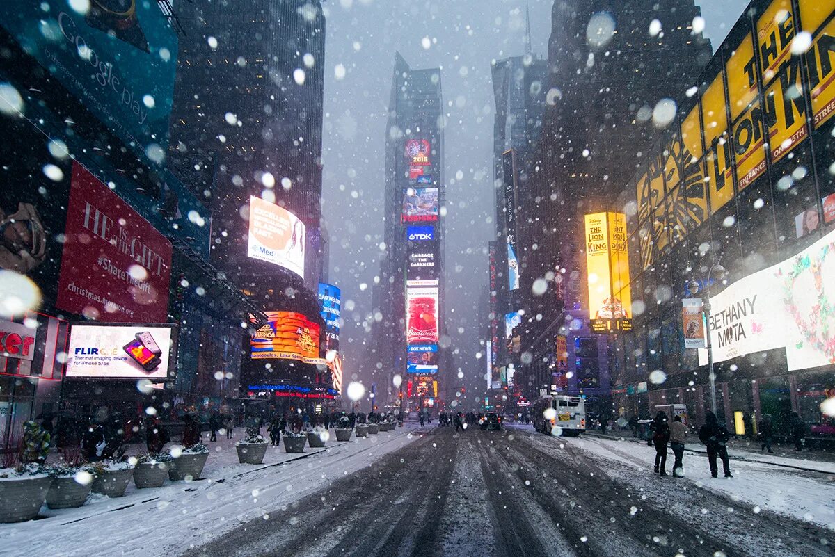 Manhattan sous la neige (New-York) - USA Best places to travel, Beautiful winter