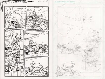TMNT New Animated Adventures 5 p.13 - Fishface & Turtles - 2013. 