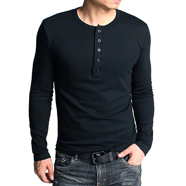 Men long sleeve. Лонгслив черный Хенли. Рубашка Хенли мужская. Поло Хенли воротник. Поло Хенли с длинным рукавом.