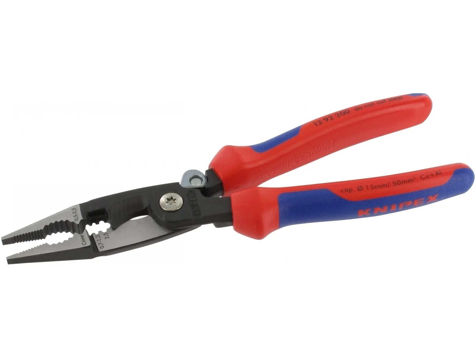 Knipex 1392200. Книпекс клещи электромонтажные. Плоскогубцы универсальные Knipex Elektro-Installationszange, 200 мм. Универсальные клещи электрика Knipex.