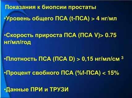 Пса после биопсии простаты