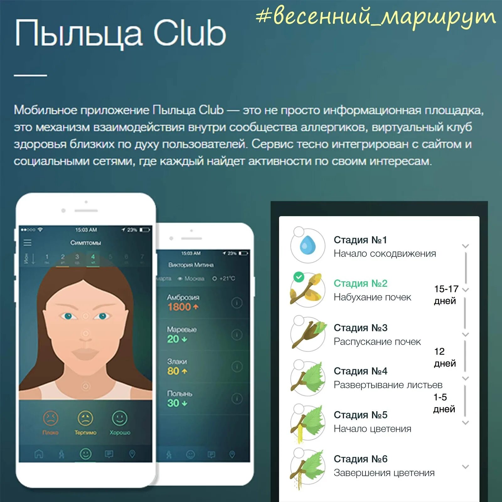 Приложение для аллергиков цветение