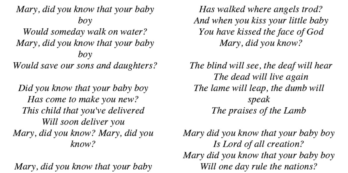 U know перевод. Mary did you know текст. You know текст. Do you know Mary перевод.