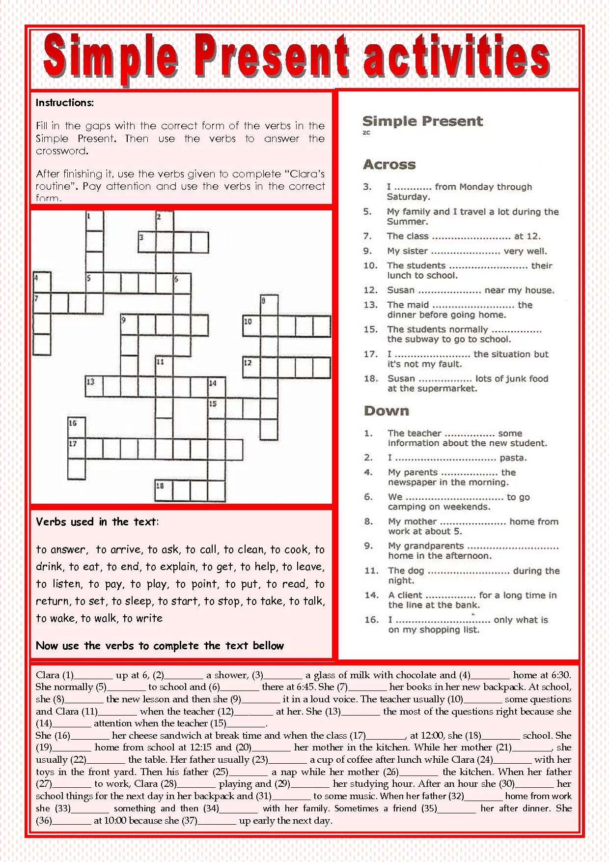 Present simple activities. Present simple кроссворд. Английский язык present simple кроссворды. Activities for present simple. Simpler crossword