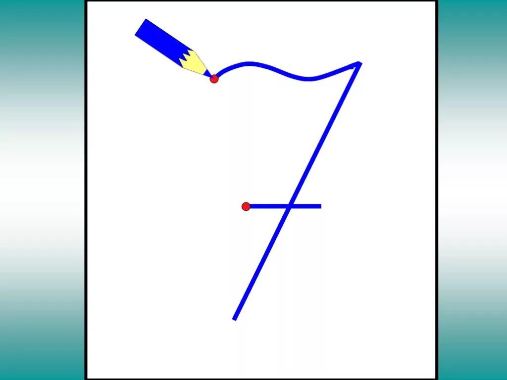 Число и цифра семь 7. Написание цифры 7. Цифра 7 письменная. Цифра 7 правильное написание.