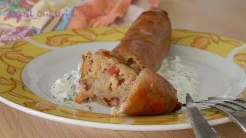 Колбаса картофельная со шкварками