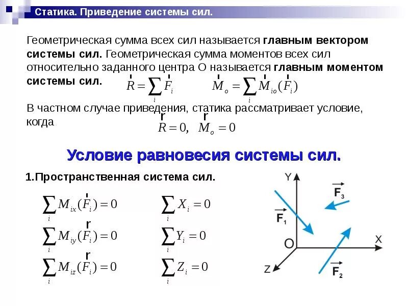 Понятие о силе и системе сил. Понятие о силе и системе сил