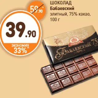 Шоколад акции