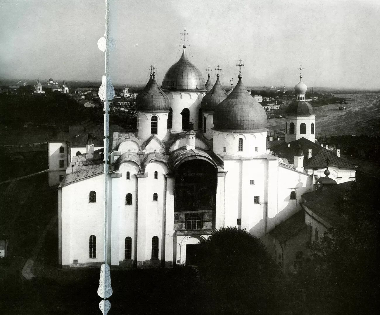 Реставрация великого новгорода. Храм Святой Софии в Новгороде чб.