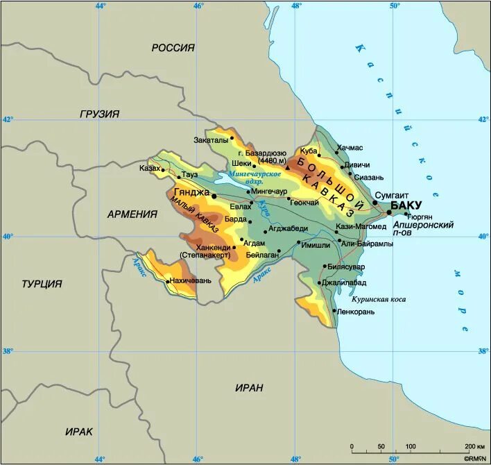 Азербайджан на карте. Границы Азербайджана на карте. Азербайджан на политической карте. Азербайджан на карте России границы.