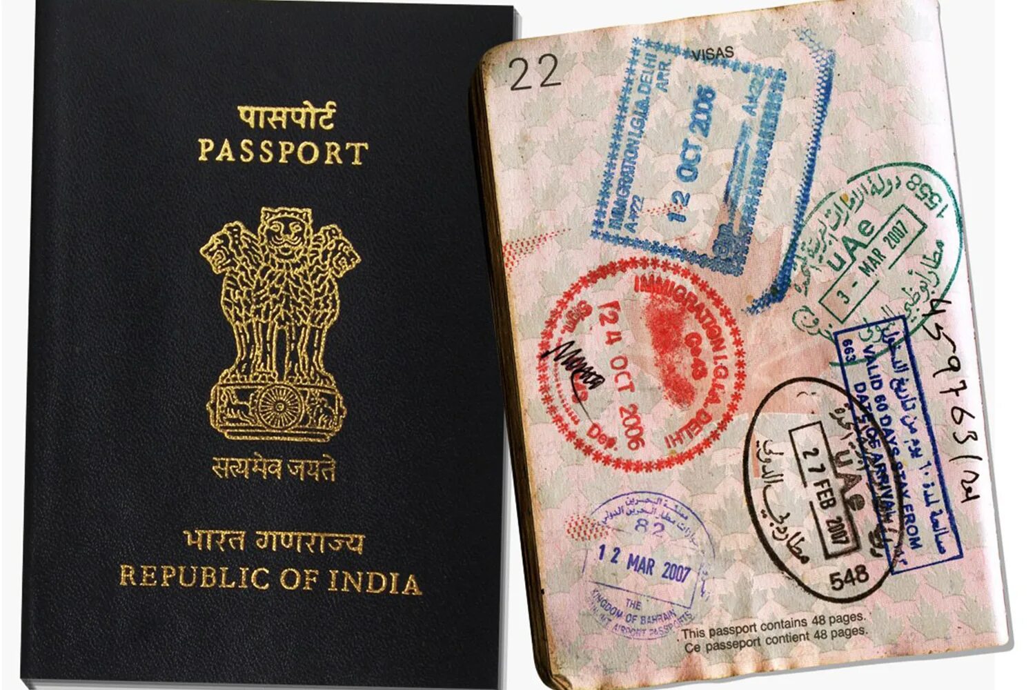 Indian visa. Passport India visa.