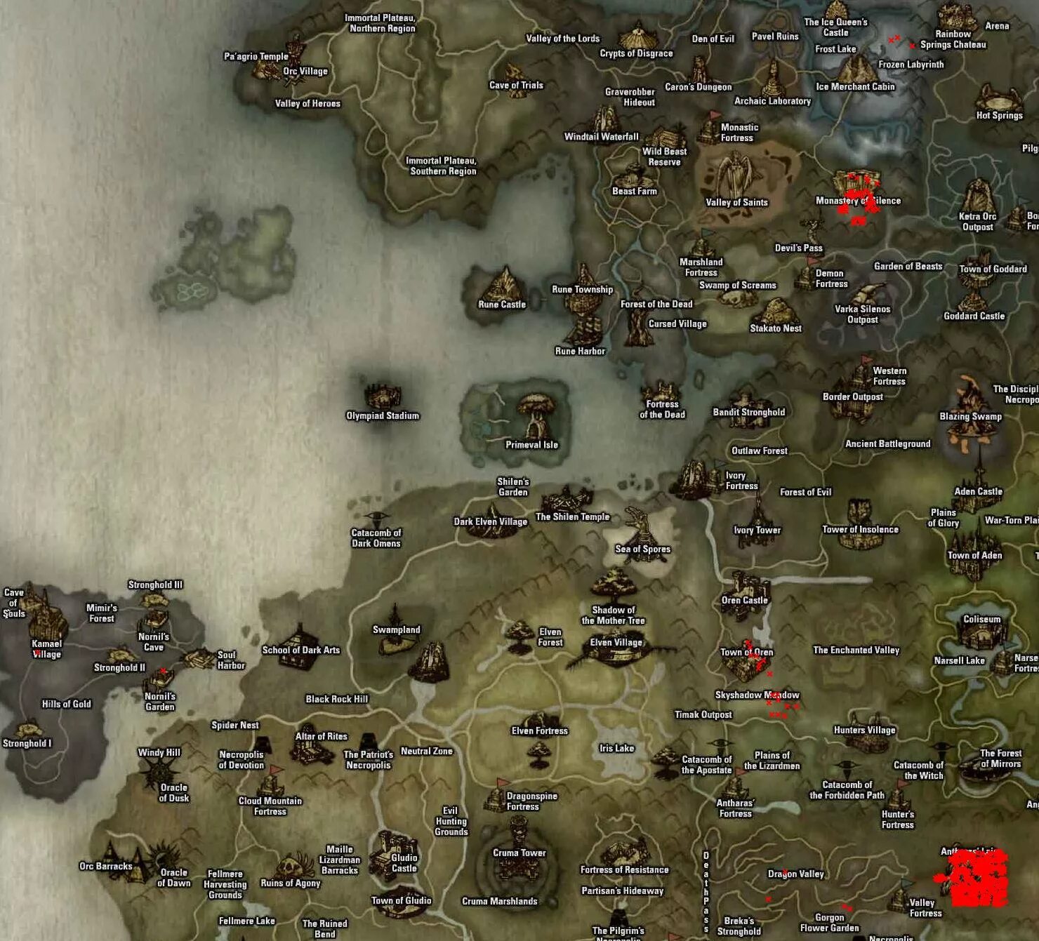 Полная карта lineage 2. Мобы из линейдж. Мобы lineage. Л2 мобы боссами. Костюм анаким л2.