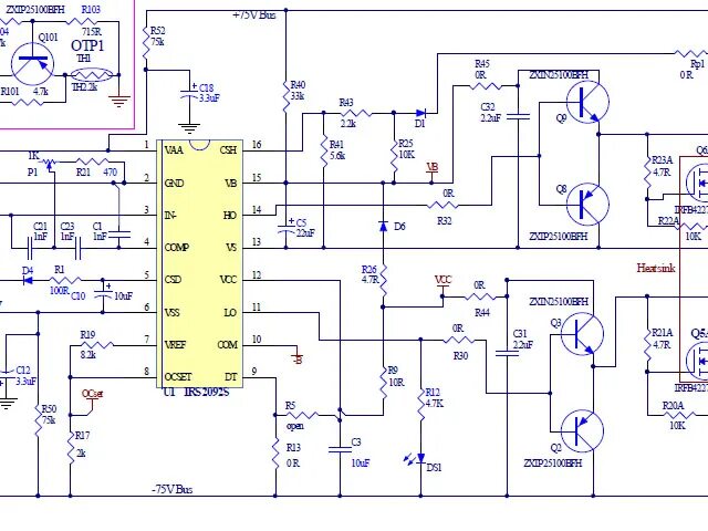 Irs20957s схема усилителя Irs20955S схема включения: Усилитель 120W класса D Производство и поставка эле