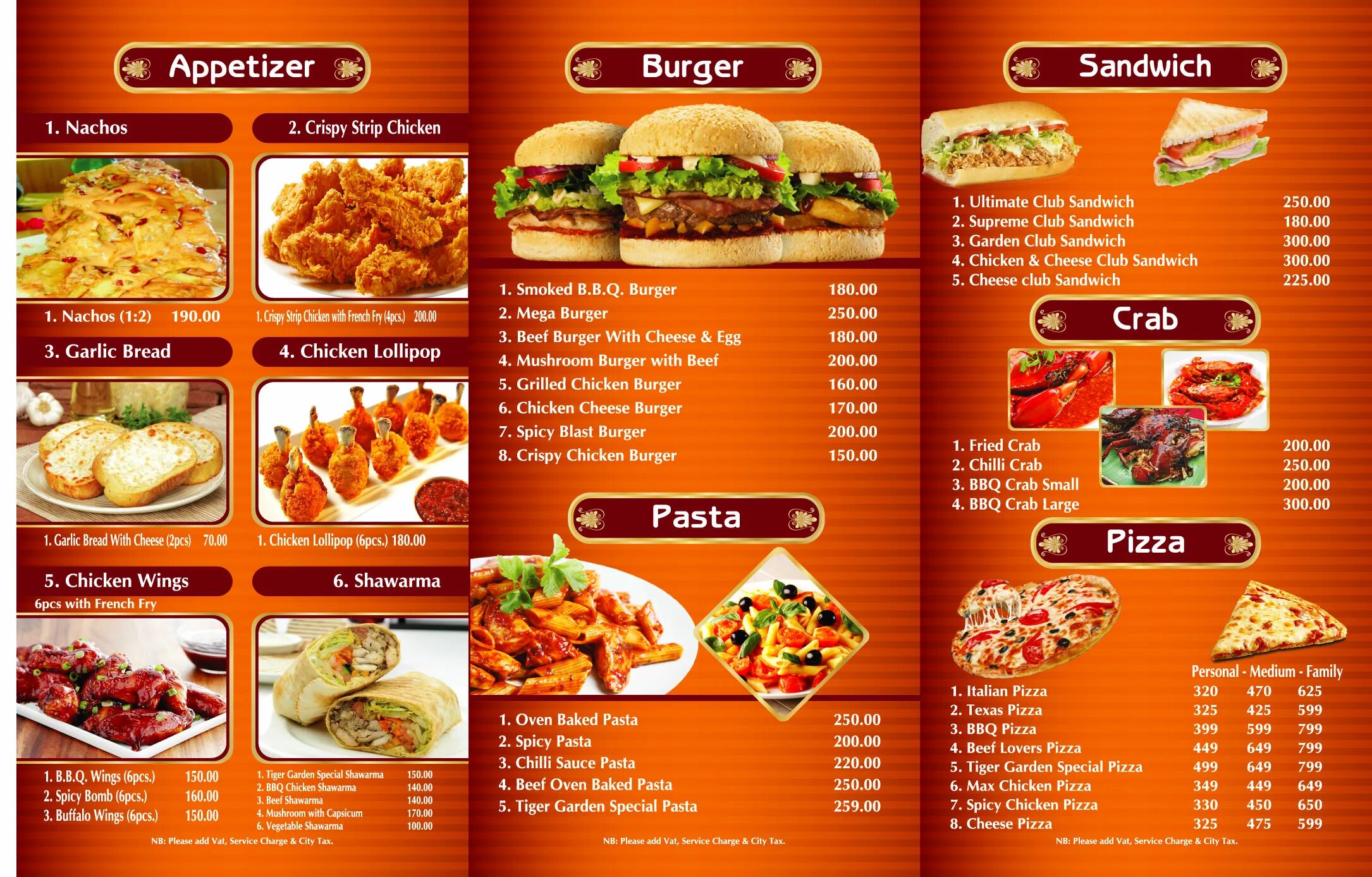 Odetari menu