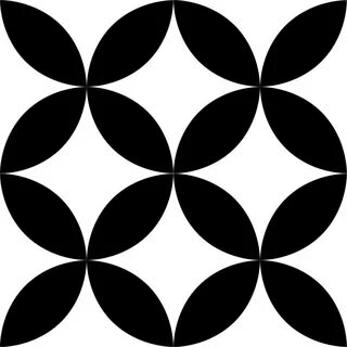 VitrA Retromix Black And White Circle Positive Medium Matt 15x15 