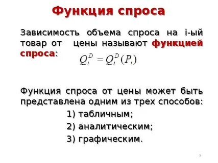 2 функция спроса