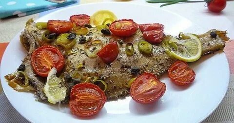 Рецепт камбалы в духовке с овощами