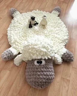 Детский коврик из ализе пуффи