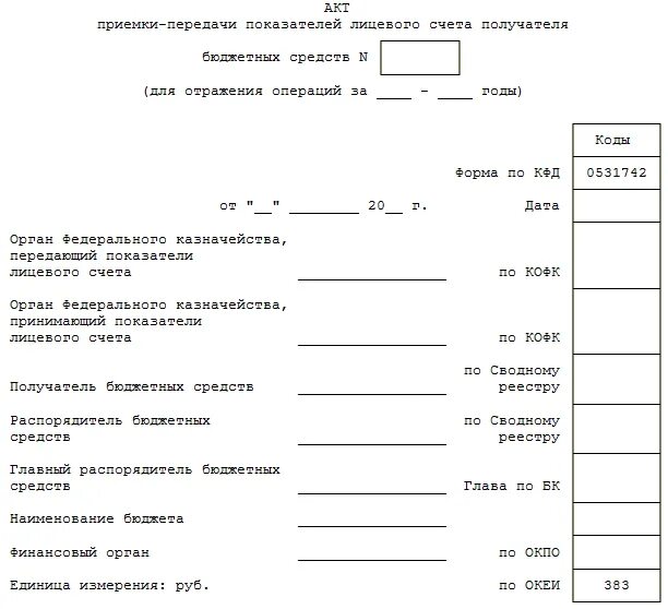 Взыскание с лицевых счетов. Акт приемки-передачи показателей лицевого счета. Акт приемки-передачи показателей лицевого счета как заполнить. Акт приема передачи показателей лицевого счета при реорганизации. Вид лицевого счета в казначействе.