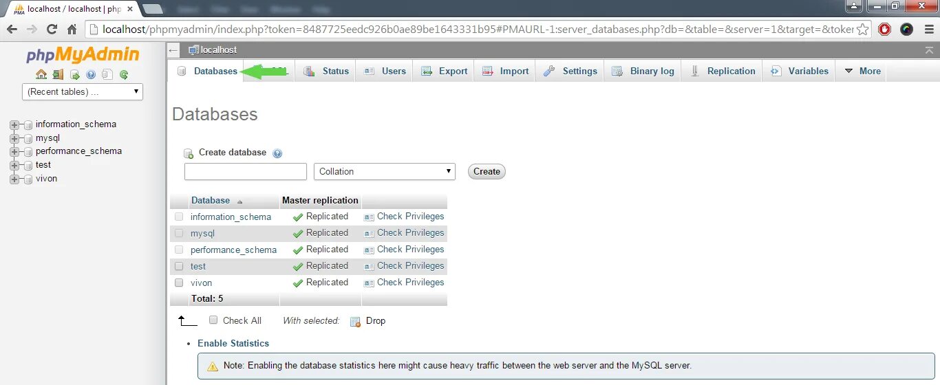 User db table users