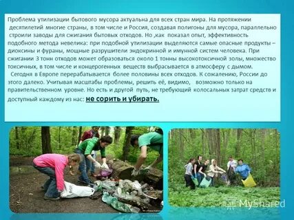 Проект проблема утилизации отходов