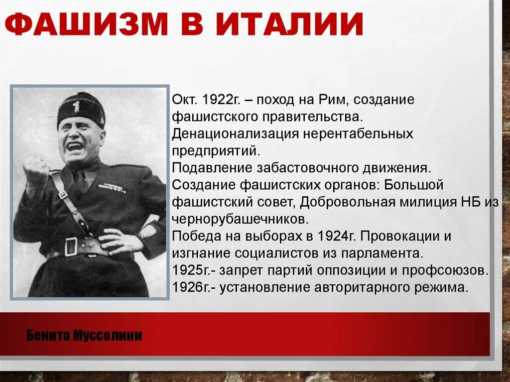 Неонацисты это кто простыми словами. Фашистский режим в Италии Муссолини. Установление фашизма в Италии.