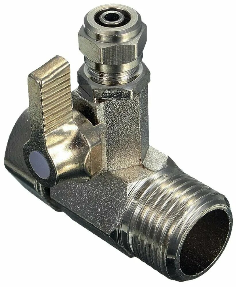 Durable Copper1/2 to 1/4 Inch RO Feed Filter Water Adapter Ball Faucet Tap Rever