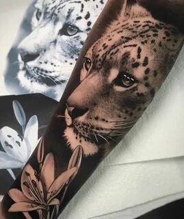 Тату леопард