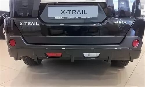 Задний бампер т31. Накладка на задний бампер nissan x-trail t31.