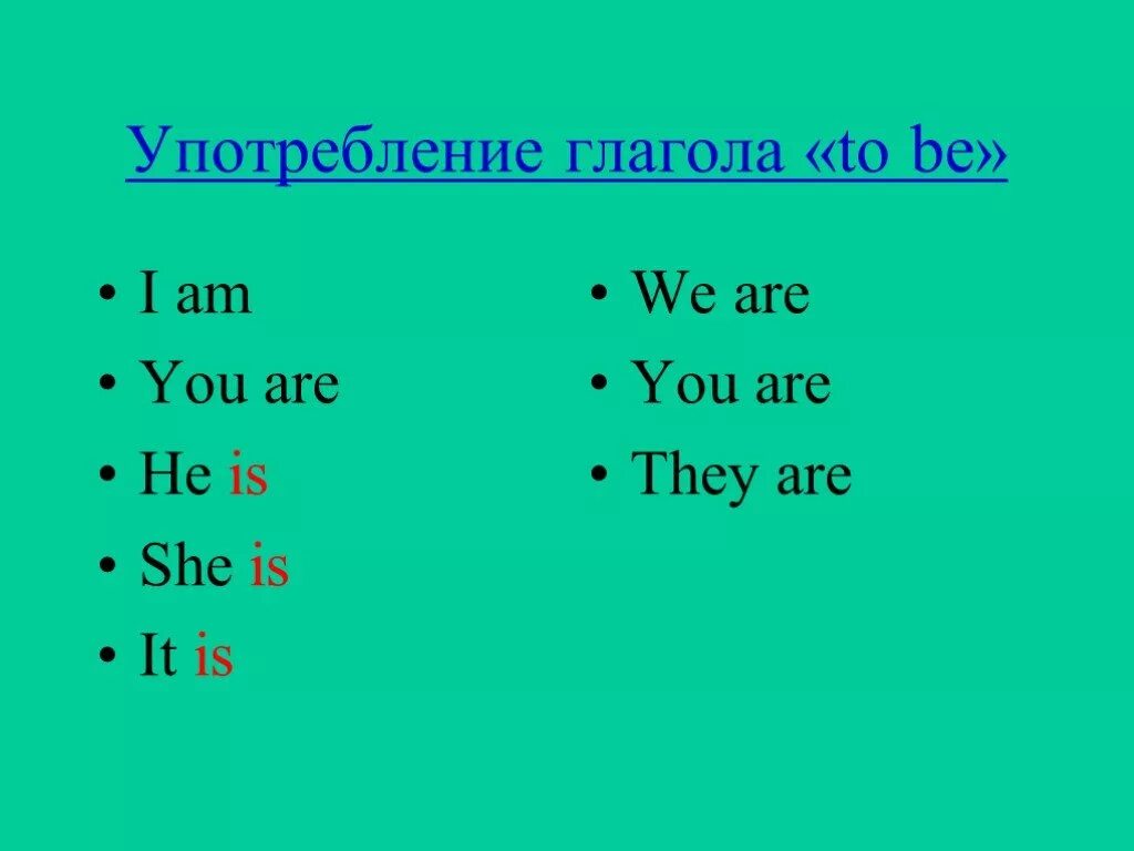 Пить формы глагола. Употребление глагола to be в английском языке. Are is когда употребляются. Употребление глаголов am is are. Глагол be в английском языке.