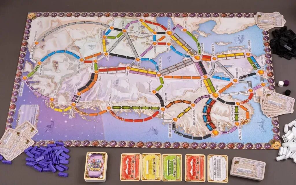 Настольные игры страны. Тикет ту райд северные страны. настольная игра железная дорога.