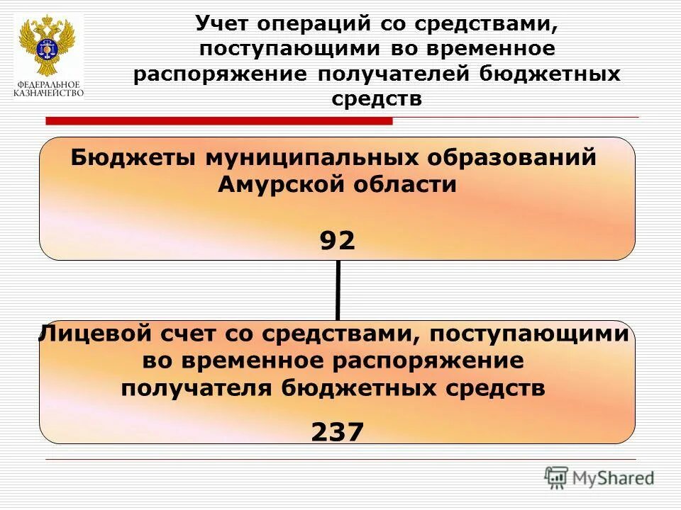 Учет средств временного распоряжения