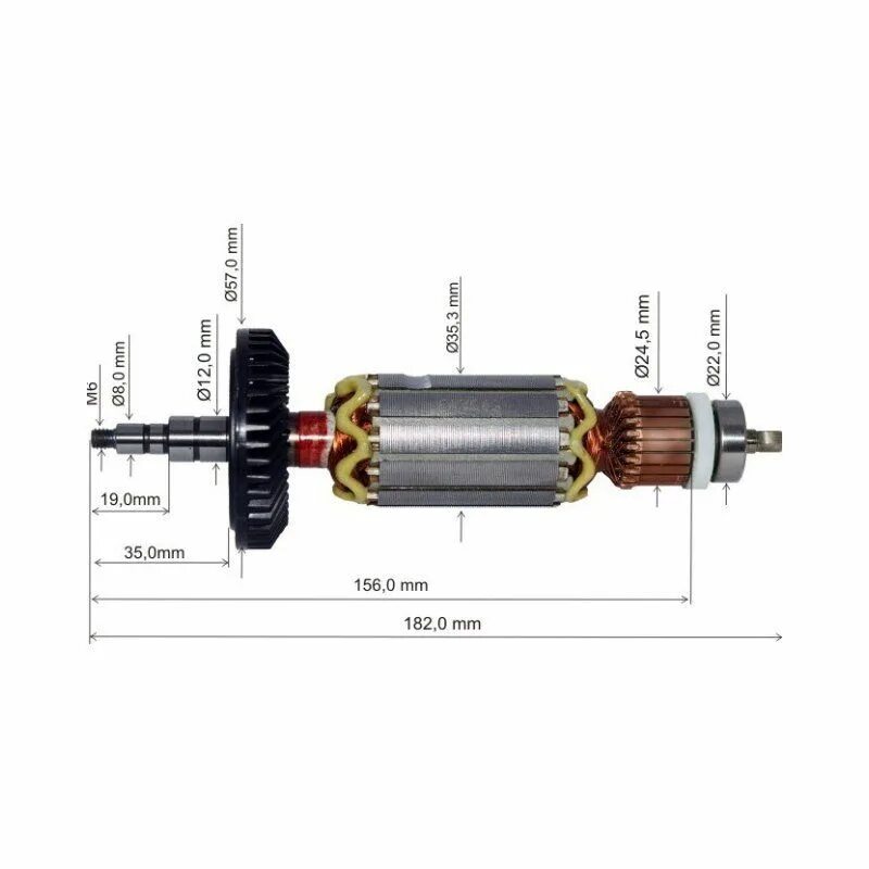Ротор якорь размеры. Ротор makita 515249-4. ротор ушм макита 9562 cvh. якорь для болгарки макита 9562 cvh. ротор на болгарку макита 125.