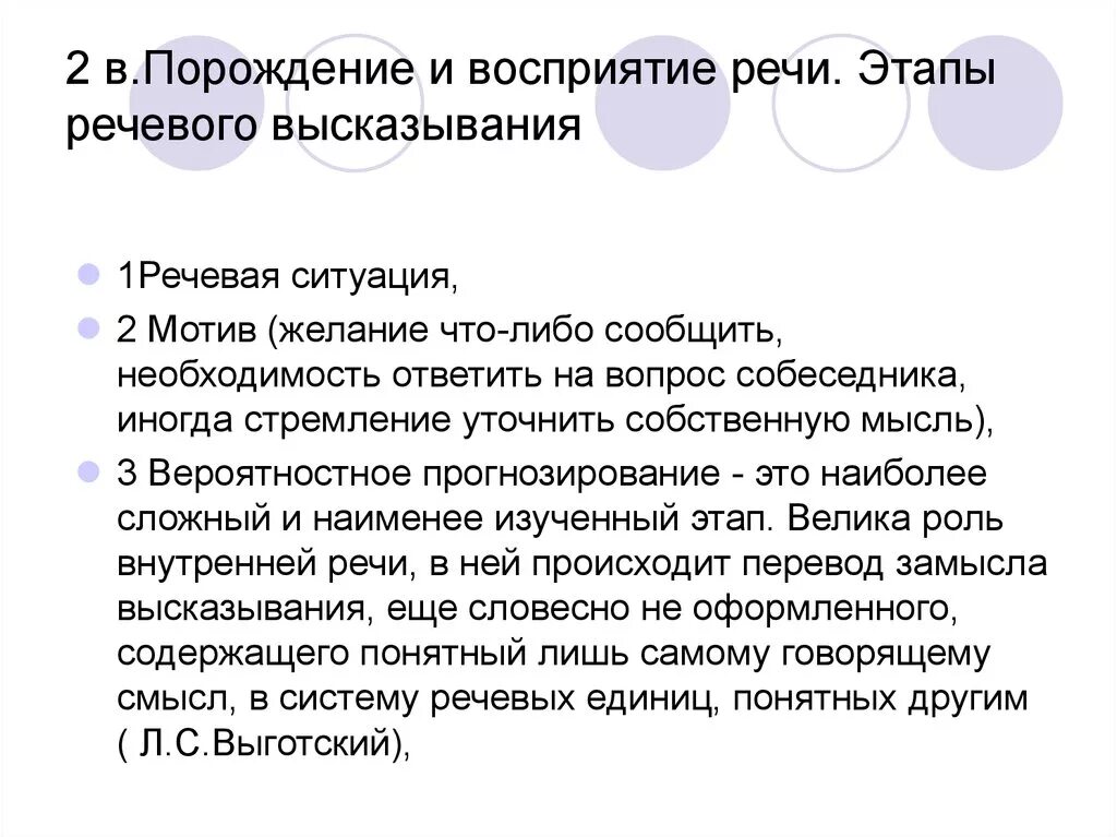 Порождения и восприятия речи. Порождение и восприятие речи. Порождение и понимание речи. Этапы порождения и восприятия речевого высказывания. Этапы порождения речевого высказывания.