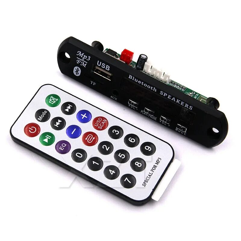 Mp3 fm декодер. Модуль mp3 bluetooth/aux/usb 12в. модули блютуз фм мп 3 аукс. аудио декодер с блютуз. встраиваемый микро медиацентр bluetooth fm радио mp3 microsd card usb пульт ду 12b.