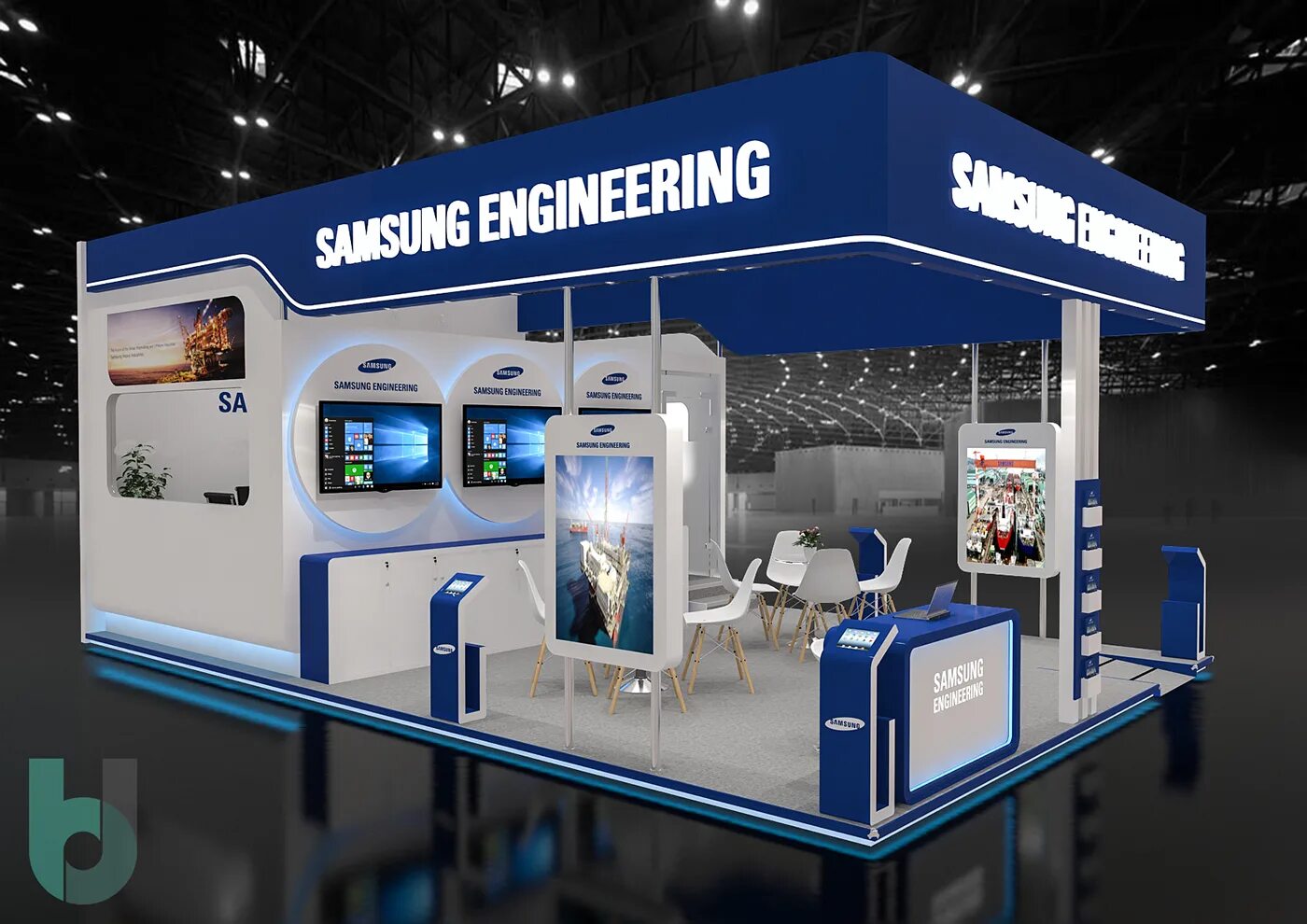 Главный деректор компании самсунг. Samsung первый офис. Uniel выставочный стенд. Samsung engineering. Samsung engineering.