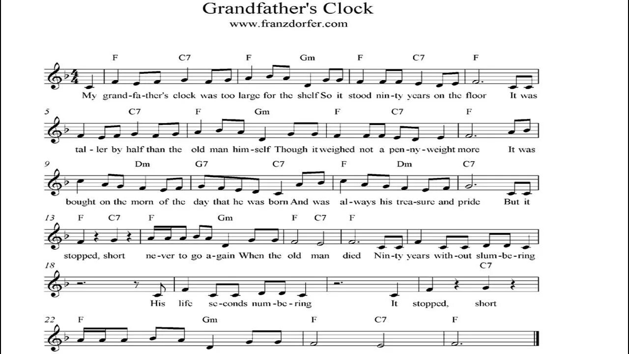 Песня часы ноты. Coldplay Clocks Ноты. Ноты для пианино my grandfather's Clock. My grandfather's Clock текст. Grandfather Clock перевод.