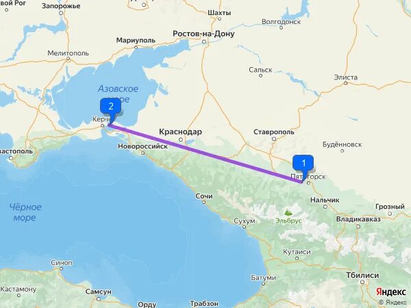 Ставрополь ессентуки расстояние