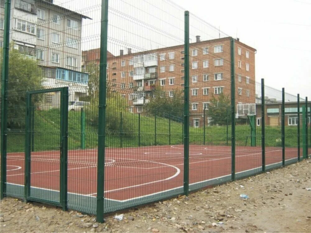 ограждение спортплощадки еврорешетка высотой 3м. металлический забор. Fensys sport 3d. ограждение автостоянки. огороженных 4.