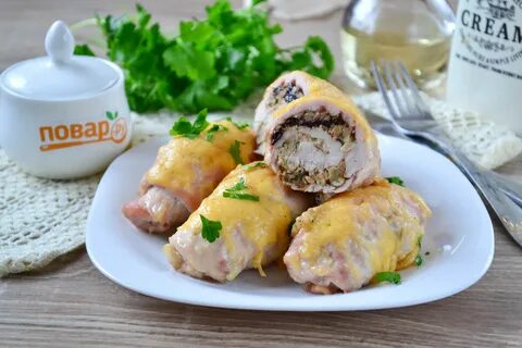Курица с орехами рулет