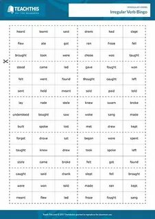 Wordwall irregular verb