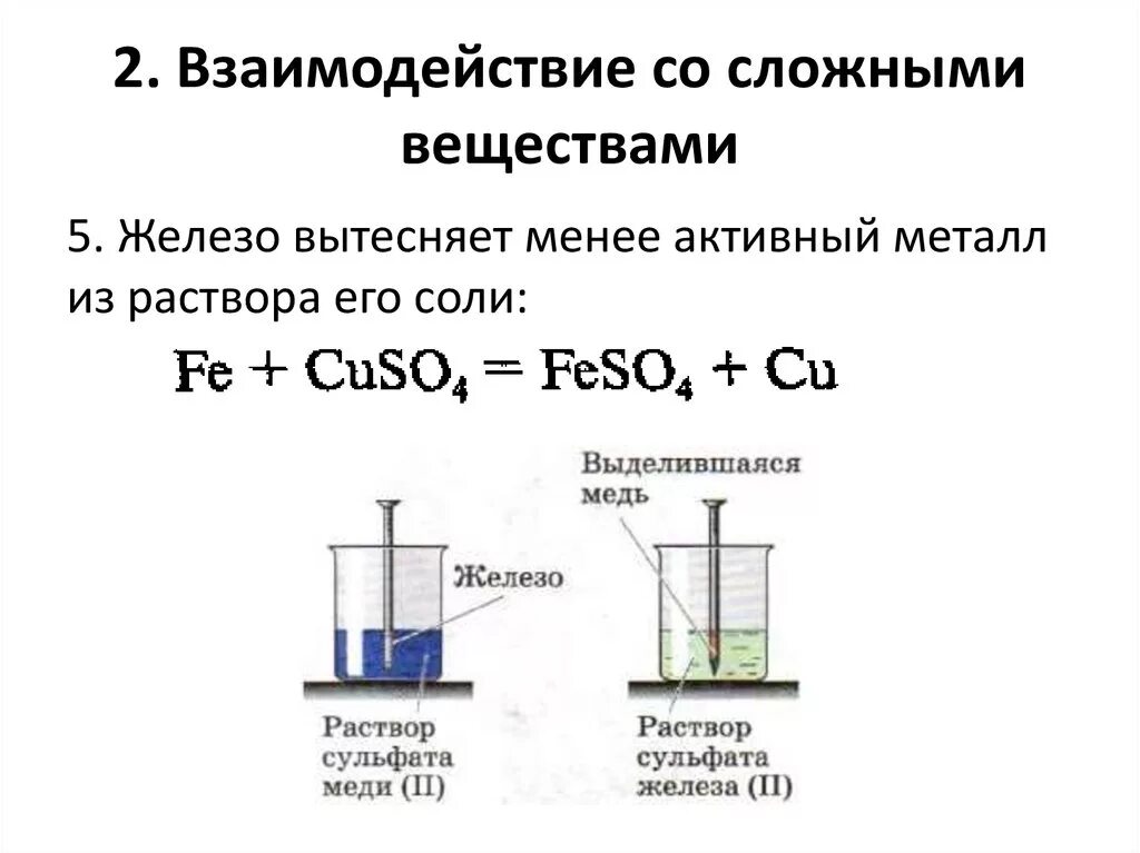 Выбери формулу соли содержащей трехвалентное железо. Взаимодействие железа с сульфатом меди. Реакция медного купороса с железом. Опыт реакция замещения меди железом. Взаимодействие железа с сульфатом меди 2.